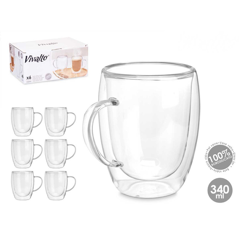 TAZZA DA COLAZIONE IN BOROSILICATO 340 ML
