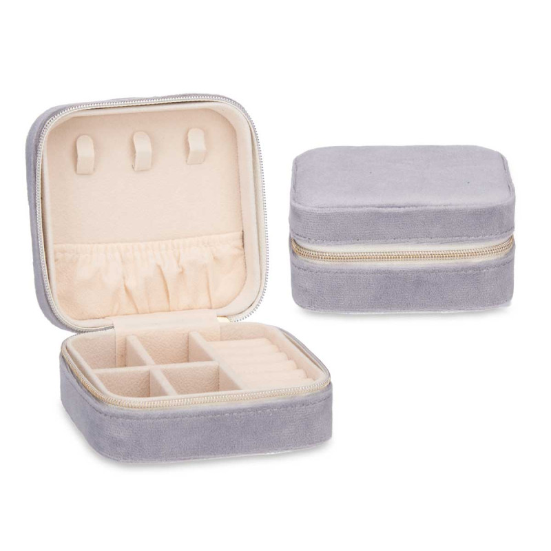 GREY SQUARE JEWERLY STORAGE BOX