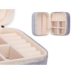 GREY SQUARE JEWERLY STORAGE BOX