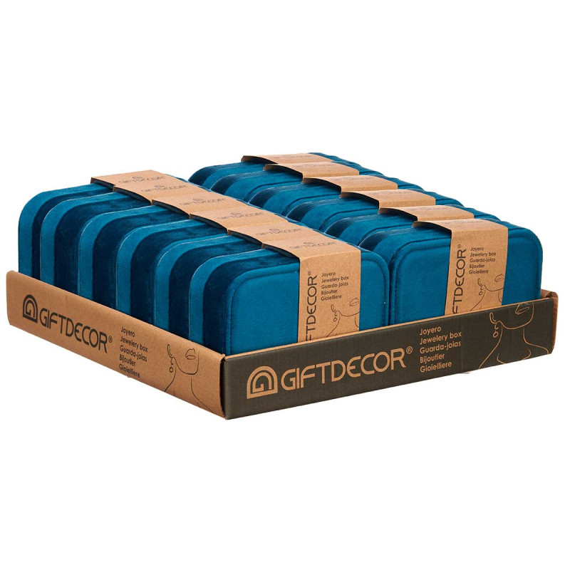 JOYERO RECTANGULAR AZUL PETROLEO