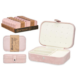 PINK RECTANGULAR JEWERLY STORAGE BOX