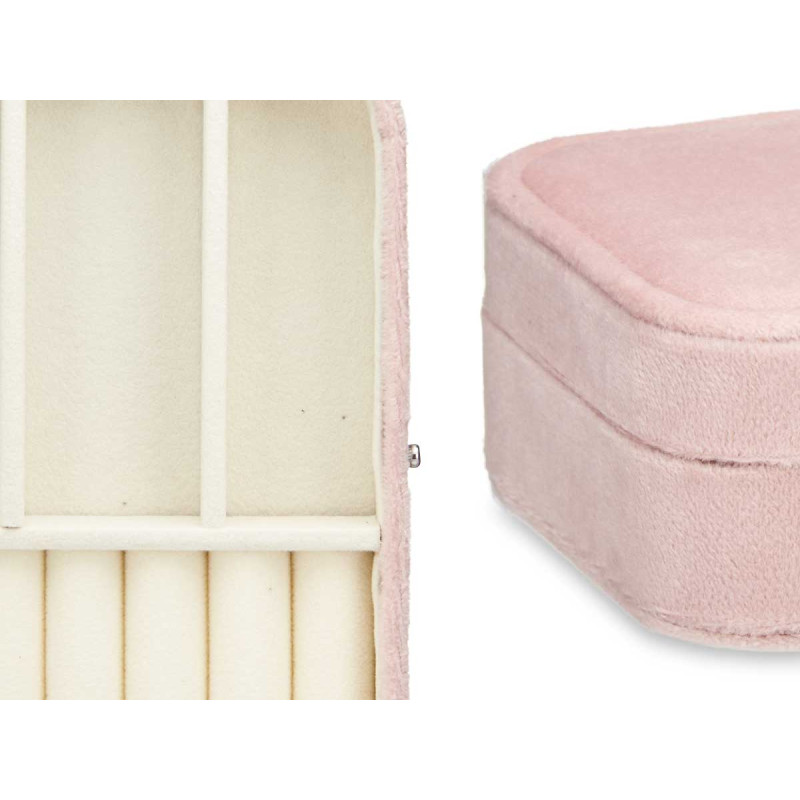 PINK RECTANGULAR JEWERLY STORAGE BOX