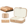 BEIGE RECTANGULAR JEWERLY STORAGE BOX