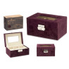WATCH BOX 3 SLOTS AND LOCK BURGUNDY