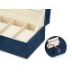 WATCH BOX 6 SLOTS AND LOCK PETROL BLUE