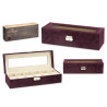 WATCH BOX 6 SLOTS AND LOCK BURGUNDY