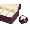 WATCH BOX 6 SLOTS AND LOCK BURGUNDY