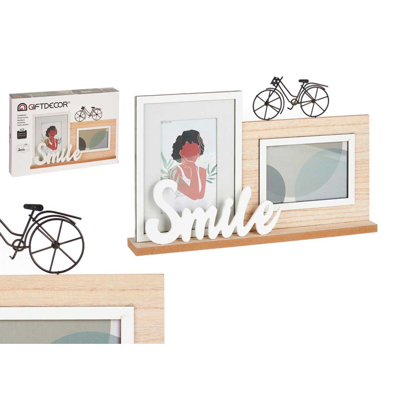 DOUBLE PHOTO HOLDER SMILE
