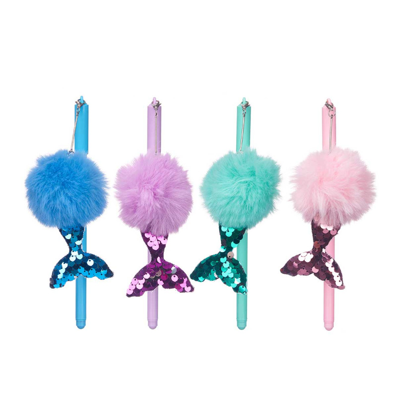 CANETA COM POMPOM SEREIAS SORT 4