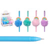CANETA COM POMPOM ARCO IRIS SORT 4