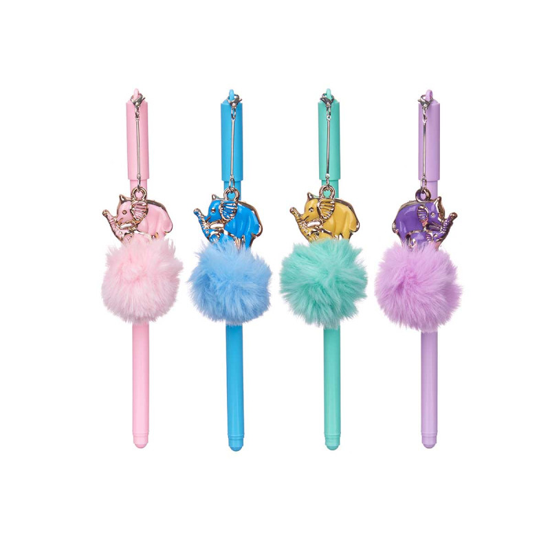 CANETA COM POMPOM ELEFANTE SORT 4