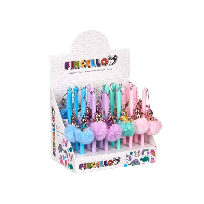 CANETA COM POMPOM URSO SORT 4