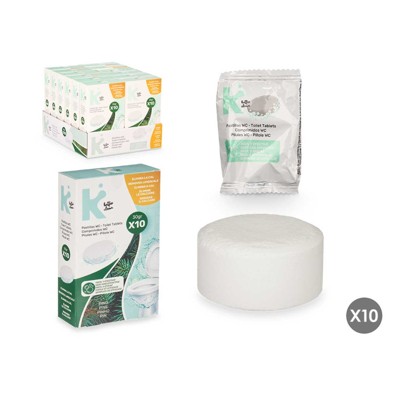SET 10 PASTILLAS WC 30GR PINO