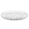 ASSIETTE PLATE EN PLASTIQUE POINTS 30CM TRANSP