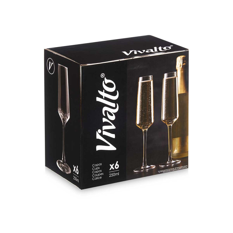 CÁLICE CÓNICO DE CHAMPANHE 250ML