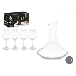 SET DECANTER 1800ML 4 BICCHIERI 420ML
