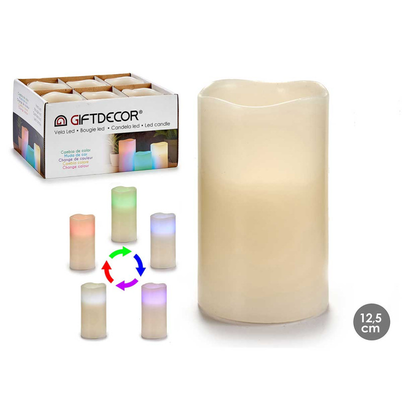 BOUGIE LED CHANGE COULEUR 12,50CM