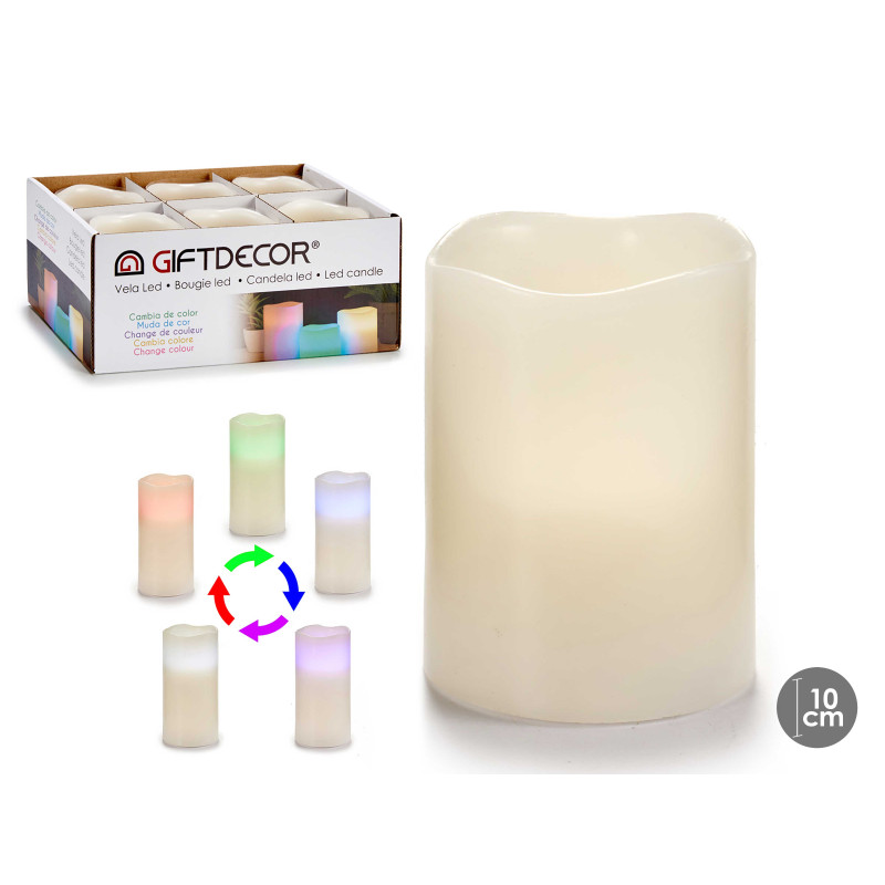 CHANGING COLOUR LED CANDLE 10CM