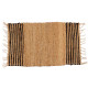 BLACK AND NATURAL STRIPED CARPET 60 X 90 CM