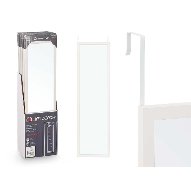 MIROIR DE PORTE BLANC 30X120CM