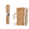WHITE AND NATURAL STRIPED CARPET 60 X 90 CM