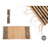 BLACK AND NATURAL STRIPED CARPET 70 X 140 CM