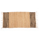 BLACK AND NATURAL STRIPED CARPET 70 X 140 CM
