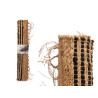 BLACK AND NATURAL STRIPED CARPET 70 X 140 CM