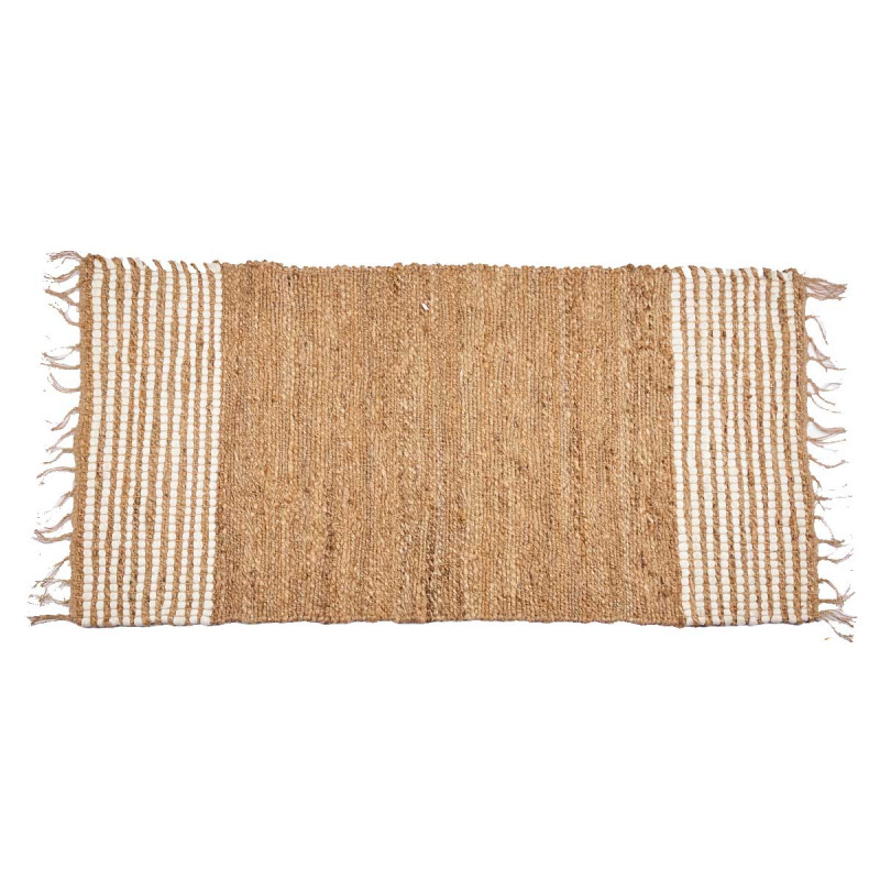 TAPPETO NATURALE BIANCO RIGHE  70X140CM
