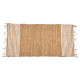 WHITE AND NATURAL STRIPED CARPET 70 X 140 CM