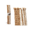 WHITE AND NATURAL STRIPED CARPET 70 X 140 CM