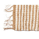 WHITE AND NATURAL STRIPED CARPET 70 X 140 CM