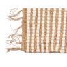 WHITE AND NATURAL STRIPED CARPET 70 X 140 CM