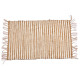 TAPETE NATURAL BRANCO RISCAS DUPLAS 60 X 90 CM