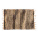 BLACK AND NATURAL DOUBLE STRIPED CARPET 60 X 90 CM