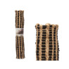 BLACK AND NATURAL DOUBLE STRIPED CARPET 60 X 90 CM