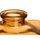 SQUARE GLASS JAR AMBER