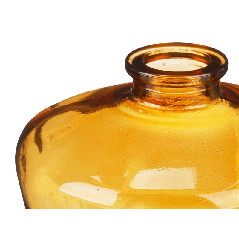 DIAMOND GLASS JAR AMBER