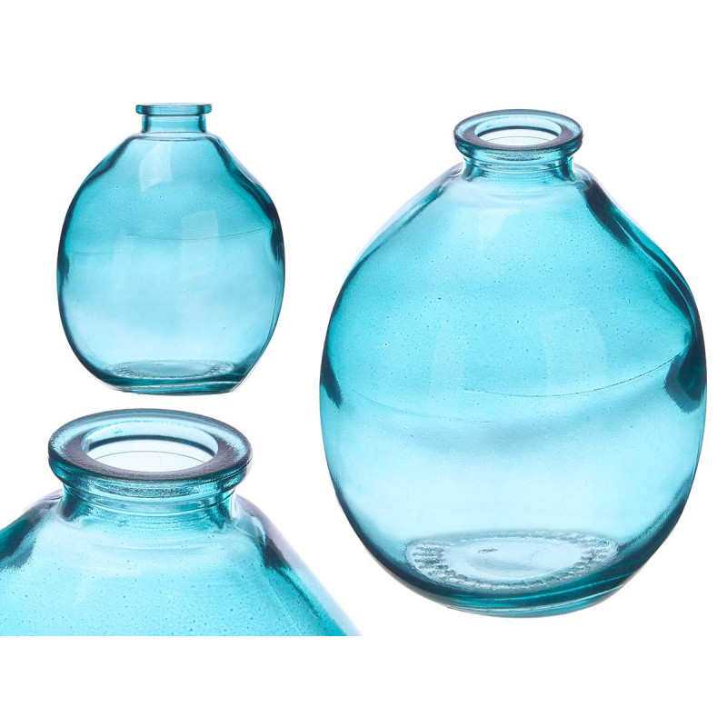 FRASCO CRISTAL IRREGULAR TURQUESA