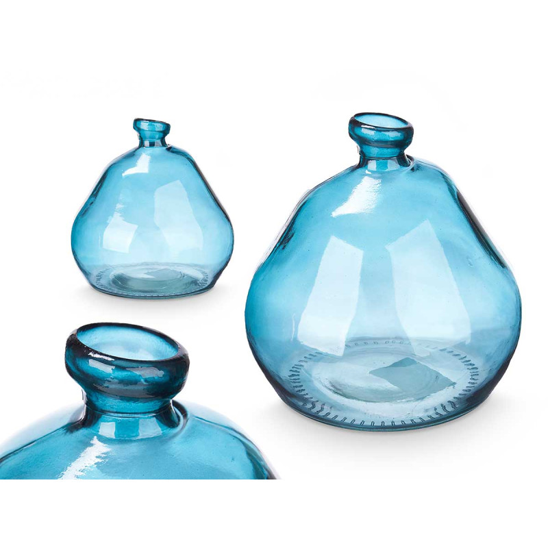 BOTELLA BAJA IRREGULAR TURQUESA