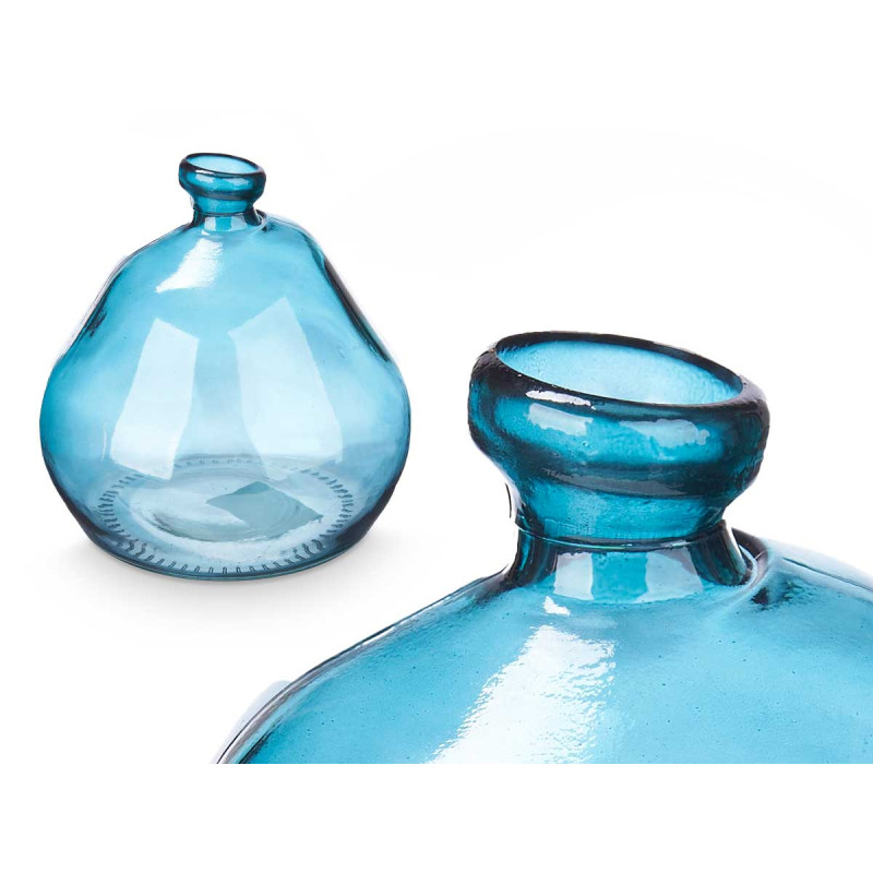 BOTELLA BAJA IRREGULAR TURQUESA