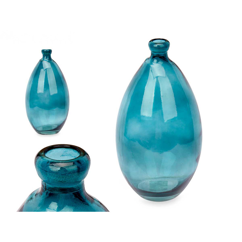 IRREGULAR CONVEX BOTTLE TURQUOISE