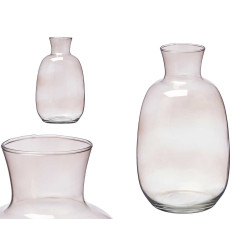 JARRON CRISTAL CUELLO 36CM GRIS