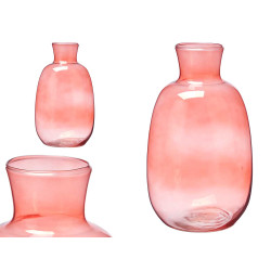 JARRON CRISTAL CUELLO 36CM TEJA