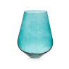 JARRON CRISTAL FORMA VASO 28CM TURQUESA