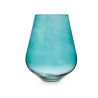 JARRON CRISTAL FORMA VASO 28CM TURQUESA