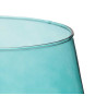 JARRON CRISTAL FORMA VASO 28CM TURQUESA