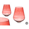 JARRON CRISTAL FORMA VASO 28CM TEJA