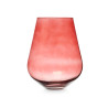 JARRON CRISTAL FORMA VASO 28CM TEJA