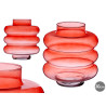 VASO VETRO TRIPLA SFERA APPIATTITA 30CM COL MATT